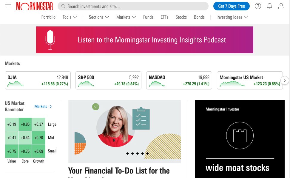 Morningstar Screenshot Homepage