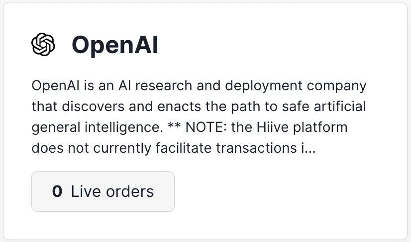 Hiive OpenAI Stock