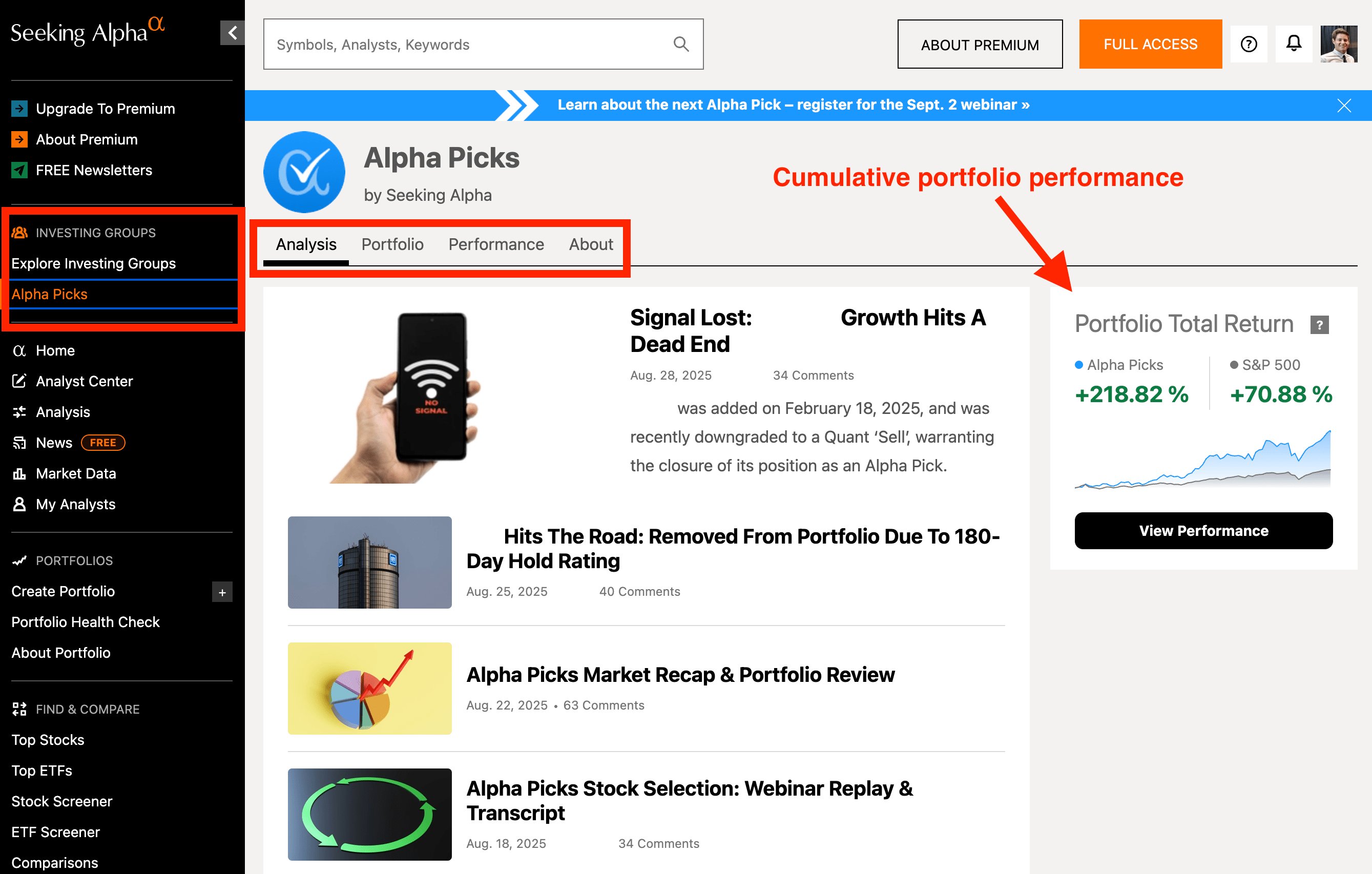 Alpha Picks Subscription