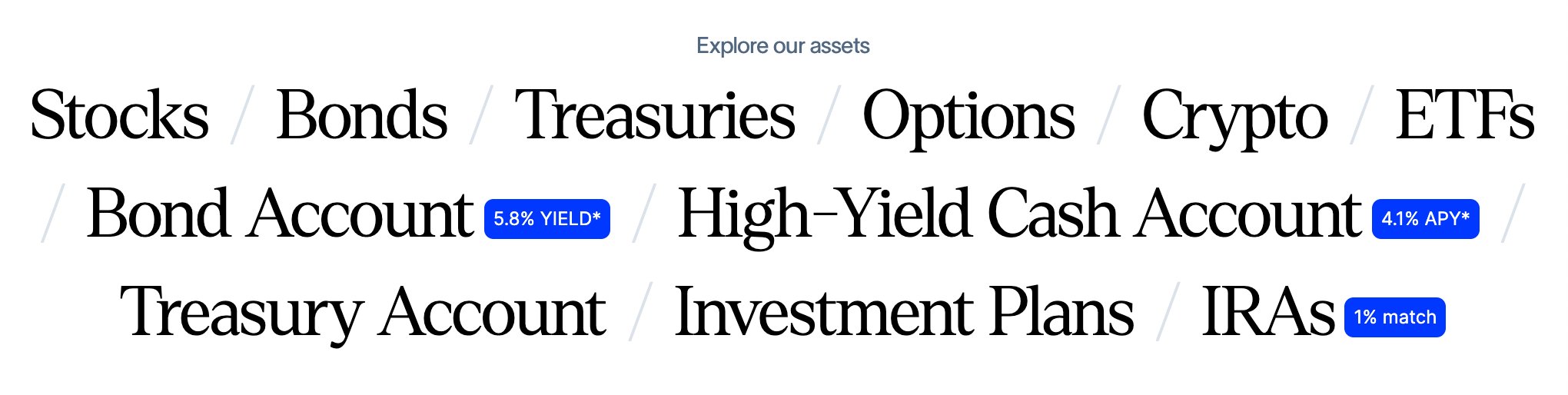 Public Available Assets